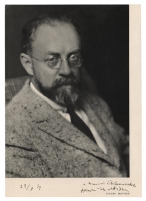 Lot #583 Henri Matisse Signed Photograph - Image 1