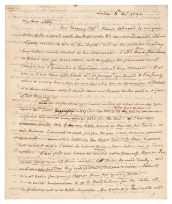 Lot #151 John Jay Autograph Letter Signed as Chief Justice - Written from London Two Weeks After the Signing of the Jay Treaty - Image 1