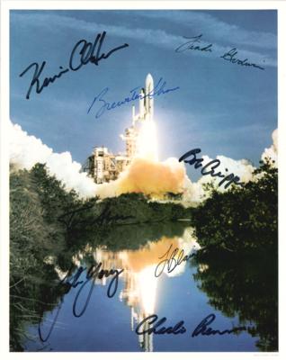 Lot #550 Space Shuttle Astronauts Multi-Signed Photograph with John Young and Bob Crippen - Image 1