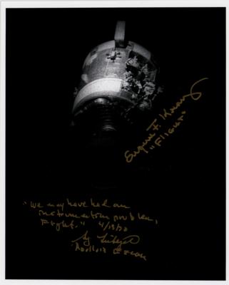 Lot #497 Gene Kranz and Sy Liebergot Signed Photograph - Image 1