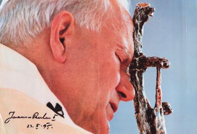 Lot #162 Pope John Paul II Signed Time Magazine