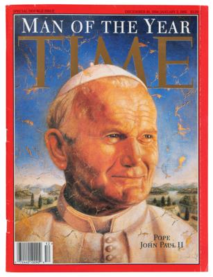 Lot #162 Pope John Paul II Signed Time Magazine - Image 2