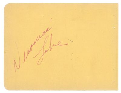 Lot #821 Veronica Lake Signature - Image 1