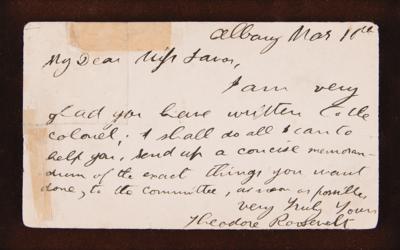 Lot #33 Theodore Roosevelt Autograph Letter Signed - Image 2