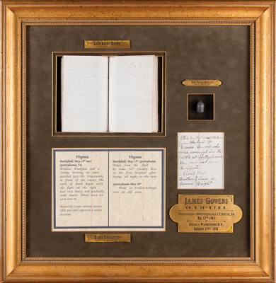 Lot #355 James Gowers: Civil War Diary and Fatal Bullet - Image 1