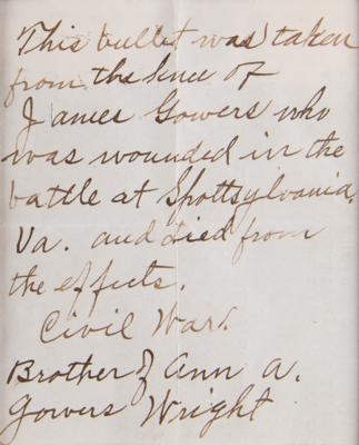 Lot #355 James Gowers: Civil War Diary and Fatal Bullet - Image 4