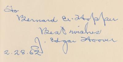 Lot #241 J. Edgar Hoover Signed Book - Image 2