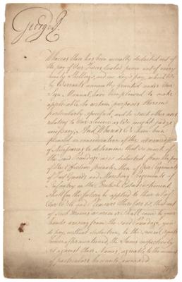 Lot #258 King George III Document Signed
