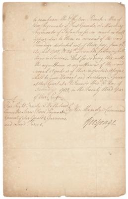 Lot #258 King George III Document Signed - Image 3