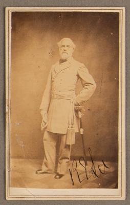 Lot #332 Robert E. Lee Signed Photograph - Rare Full-Length Pose Dated to the Civil War - Image 1