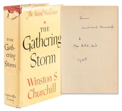 Lot #155 Winston Churchill Signed First Edition Book - The Gathering Storm - Image 1