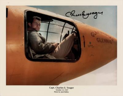 Lot #388 Chuck Yeager Signed Photograph