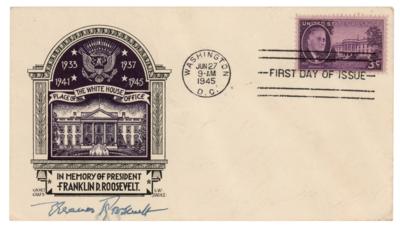 Lot #109 Eleanor Roosevelt Signed First Day Cover - Image 1
