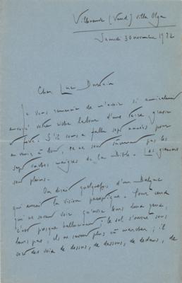 Lot #629 Romain Rolland Autograph Letter Signed - Image 1