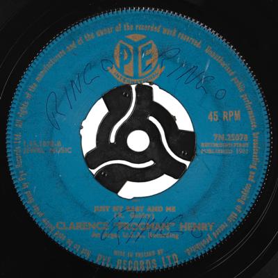 Lot #676 Beatles: Ringo Starr's Multi-Signed Clarence 'Frogman' Henry Single Record - Image 3