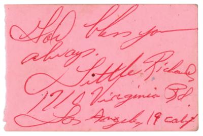 Lot #714 Little Richard Signature
