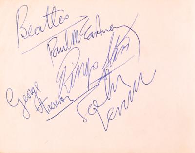 Lot #637 Beatles Signatures (June 9, 1963)
