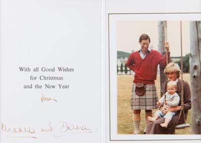 Lot #289 Princess Diana and King Charles III Signed Christmas Card (1983) - Image 2