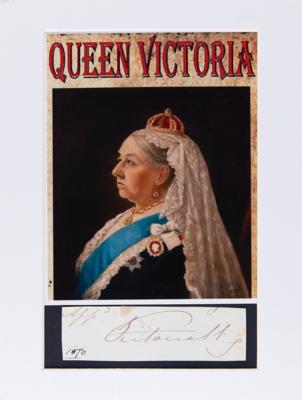 Lot #295 Queen Victoria Signature