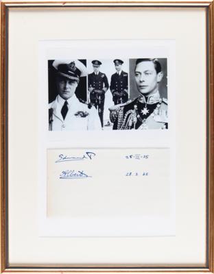 Lot #255 King Edward VIII and King George VI Signatures - Image 1