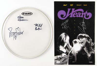 Lot #706 Heart Signed Mini Poster and Drum Head - Image 1