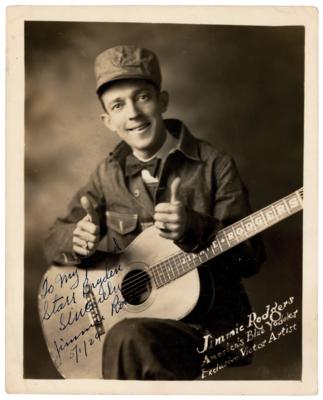 Lot #667 Jimmie Rodgers Signed Photograph