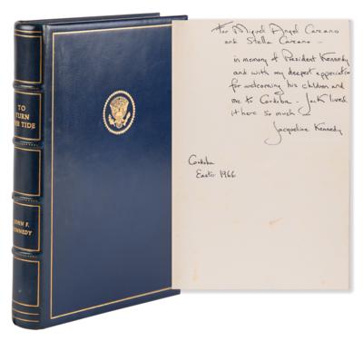 Lot #90 Jacqueline Kennedy's Signed Presentation Copy of To Turn the Tide by John F. Kennedy - Image 1