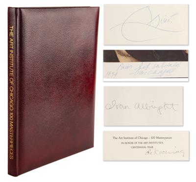 Lot #582 Artists: Marc Chagall, Joan Miro, Ivan Albright, and Willem de Kooning Signed Book - The Art Institute of Chicago: 100 Masterpieces - Image 1