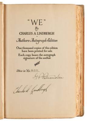 Lot #385 Charles Lindbergh Signed Book - We - Image 4