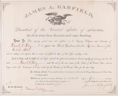 Lot #29 James A. Garfield Document Signed as President - Image 2