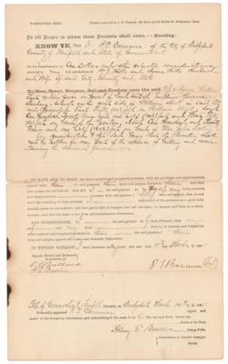 Lot #199 P. T. Barnum Document Signed