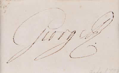 Lot #259 King George III and Charlotte of Mecklenburg-Strelitz Signatures - Image 2