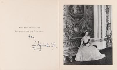 Lot #226 Elizabeth, Queen Mother Signed Christmas Card (1955) - Image 1