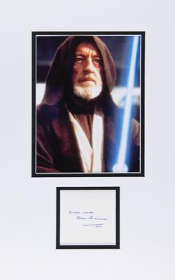 Lot #858 Star Wars: Alec Guinness Signature