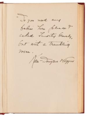 Lot #633 Kate Douglas Wiggin Signed Book with Handwritten Quote - Timothy's Quest - Image 4