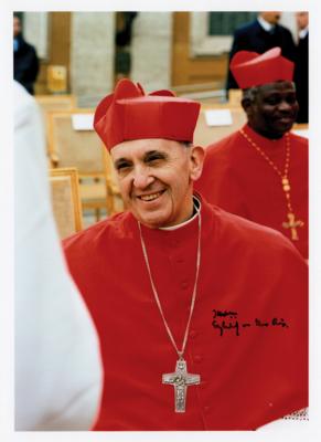 Lot #285 Pope Francis Signed Photograph - Image 1