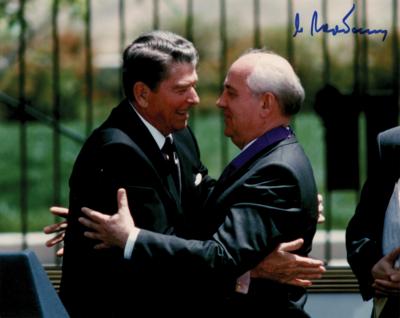 Lot #236 Mikhail Gorbachev Signed Photograph - Image 1