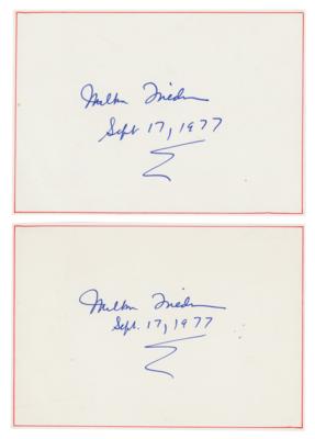 Lot #230 Milton Friedman (2) Signatures - Image 1