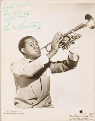 Lot #656 Louis Armstrong Signed Photograph