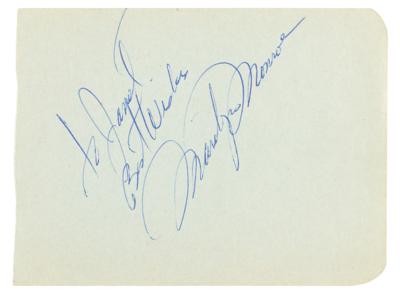 Lot #763 Marilyn Monroe Signature