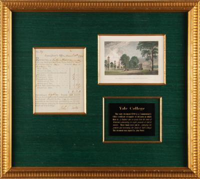 Lot #325 Yale College Financial Document (1794) - Image 1