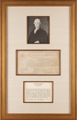 Lot #247 Samuel Huntington Revolutionary War-Dated Document Signed - Image 1
