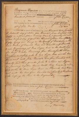 Lot #238 Benjamin Harrison V Revolutionary War-Dated Document Signed - Image 2