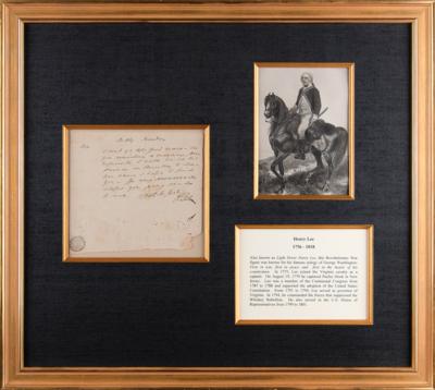 Lot #359 Henry Lee Autograph Letter Signed - Image 1