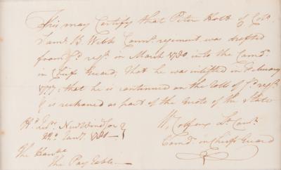 Lot #132 George Washington's Secret Service (2) Documents Signed - Image 2