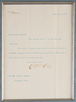 Lot #206 Andrew Carnegie and Henry Clay Frick (2) Typed Letters Signed - Image 2