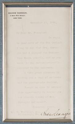 Lot #206 Andrew Carnegie and Henry Clay Frick (2) Typed Letters Signed - Image 3