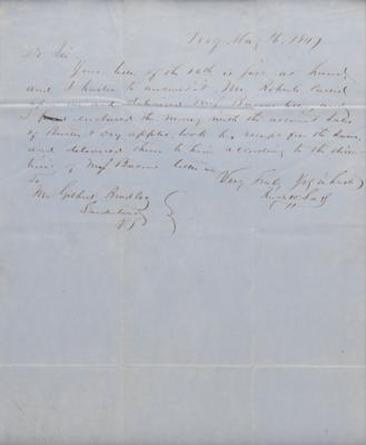 Lot #298 Russell Sage (2) Autograph Letters Signed - Image 2