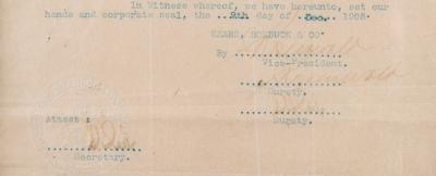 Lot #296 Julius Rosenwald Document Signed - Image 3