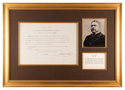 Lot #46 Chester A. Arthur Document Signed as President - Image 1